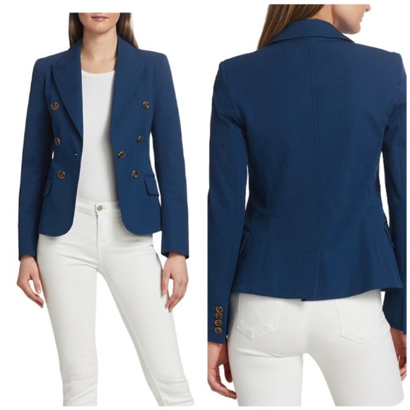 10 Crosby Derek Lam Jackets & Blazers - Derek Lam 10 Crosby | Eliza Double Breasted Blue Stretch Cotton Jacket size 4